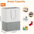 thumbnail image 4 of Lifewit 2 x 80L Laundry Hamper, Freestanding Laundry Basket with Handles, Waterproof Tall Collapsible Clothes Hamper for Laundry Dorm Bedroom Bathroom, Dark-Light, 4 of 6