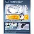 thumbnail image 5 of Nilight 1999 2000 2001 2002 2003 2004 F250 F350 F450 F550 Super Duty Headlight Assembly,Chrome Housing Amber Corner Clear Lens,Headlights Replacement,Driver and Passenger Side, 5 of 8