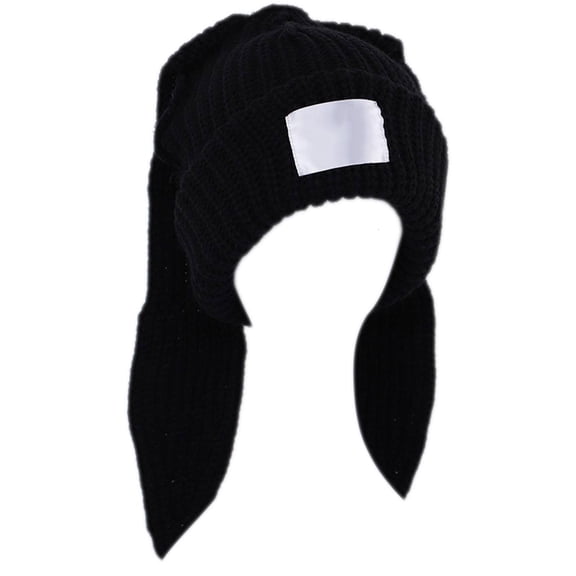 Giaone Rabbit Crochet Knitted Hat Long Ear Hat Skullies Beanie Cute Bunny Hat