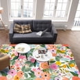 thumbnail image 2 of Bright Flowers Pattern Printed Rug For Bedroom, Cute Area Rug Floral Plant Washable Rugs Non-Slip Soft Floor Mats For Entryway Laundry Living Room, 2 of 8