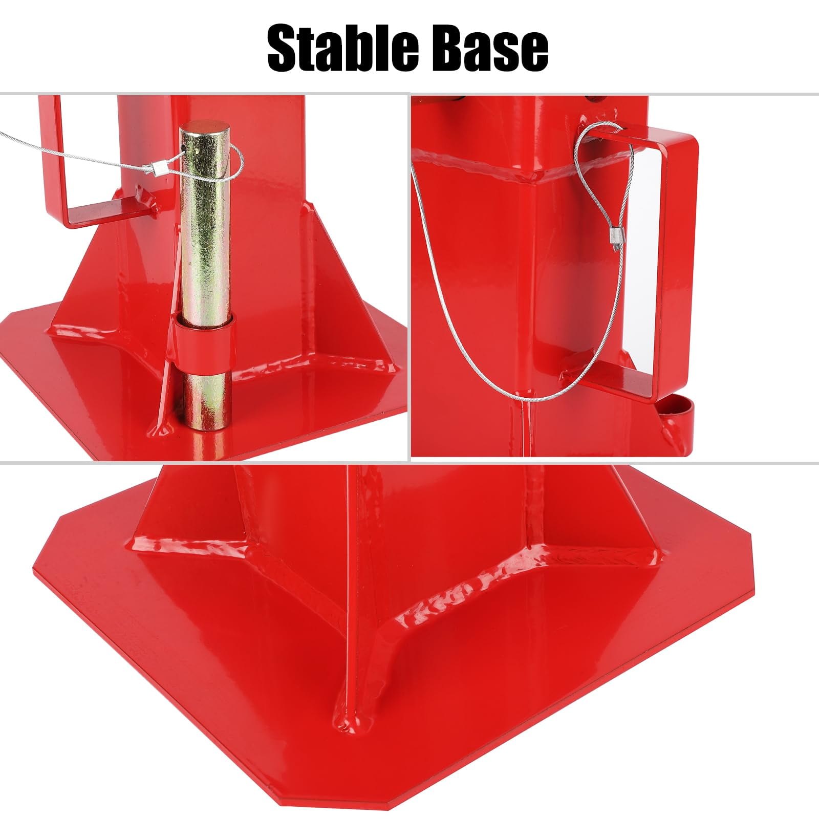 Heavy-Duty Pipe Stand,Adjustable Folding Pipe Jack Stand, Sturdy Construction 2500 lbs/10T/12T/22T Load Capacity Portable Steel Stability Stand for Welding, Automotive, Construction Projects