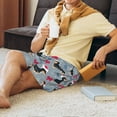 thumbnail image 5 of Gaeub Christmas Hat Dachshund Print Men's Short Pajama Pants, Sleep Shorts, Household Pants, Casual Pants with Pockets-4X-Large, 5 of 6