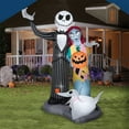 thumbnail image 2 of Gemmy Jack Skellington 6 ft Nightmare Before Christmas Scene Inflatable Decoration, 2 of 3