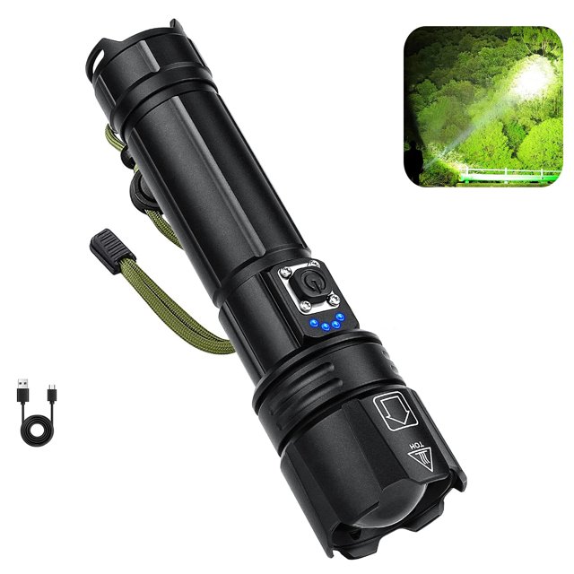 IMMEKEY Led Brightest Flashlights Rechargeable, 120000 Lumens Super
