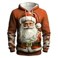 thumbnail image 2 of Yusimy Mens Christmas Printed Hoodie Long Sleeve Pullover Casual Athletic Top, 2 of 3
