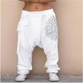 thumbnail image 1 of Pantalones de farol con entrepierna, casuales, versátiles y a la moda, estampados para mujer, 1 of 6