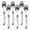 Sixdinner spoons, variant on Stainless Steel Steak Knife Fork Spoon Set – Cream White Plastic Handle Flatware