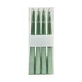 thumbnail image 2 of Electroplated Taper Candles, Set of 4 Dripless Long Dinner Candles For Romantic Wedding, Party & Table Decoration, Smokeless Low Odor Wax Candles（Green), 2 of 6