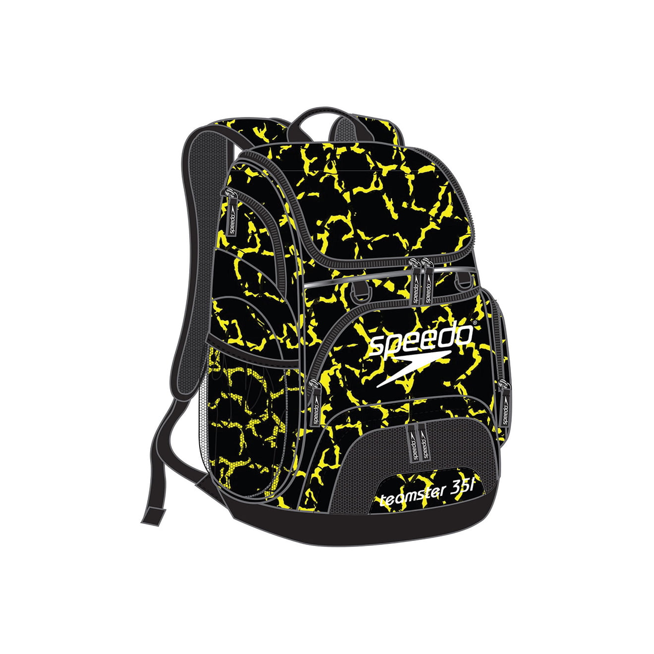 1SZ Speedo Printed Teamster 35L Backpack Heather Grey 