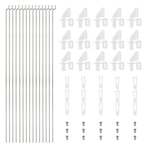 Uxcell 30pcs 1.2x500mmZ Push Rods Parts Nylon Control Horns for RC Airplane Plane Helicopter Model