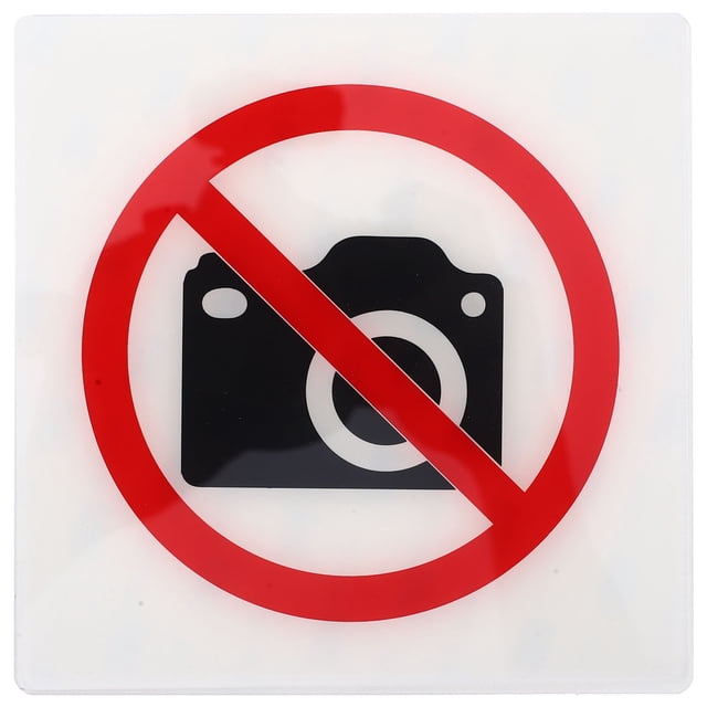 GOOHOCHY Señal de acrílico de no fotografiar, advertencia de no fotografiar, señal de pared, señal de no fotografiar