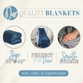 thumbnail image 2 of Elegant Comfort Breathable Fleece Throw Blanket, 50 x 60 inches, Perfect for Lounging and Home Decor, All Season Suitable, Chevron Throw, Navy, 2 of 5
