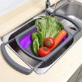 thumbnail image 5 of Purple Collapsible Silicone Kitchen Colander/Strainer, 5 of 5