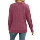 thumbnail image 5 of Ropa de otoño,Top de mezcla de lino para mujer, manga corta, cuello redondo, jersey informal de color liso, tejido suave y cómodo, versátil para uso diario, sopatenor, 5 of 8