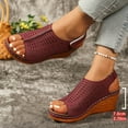 thumbnail image 3 of Dakaela Arch Support Sandals for Women Comfortable Walking Shoes Open Toe Slingback Slip on Sandals, 3 of 8