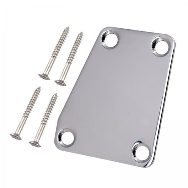 Xuanheng 2xElectric Guitar Chrome Neckplate Fits for ST Electric Guitar Parts Accessory