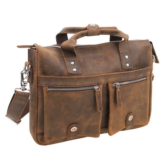 Vagarant Traveler 15" Classic Oil Tanned Cowhide Leather Bag L22.VB