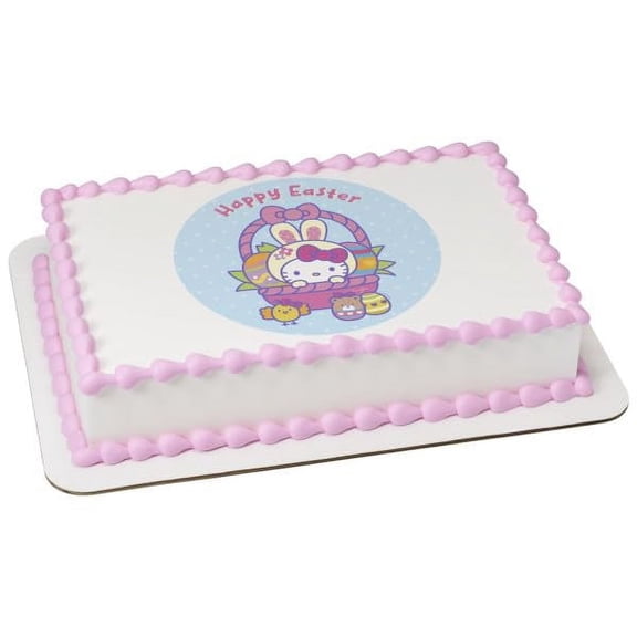 Hello Kitty PhotoCake® Edible Cake Topper Icing Image, (6 Inch Round)