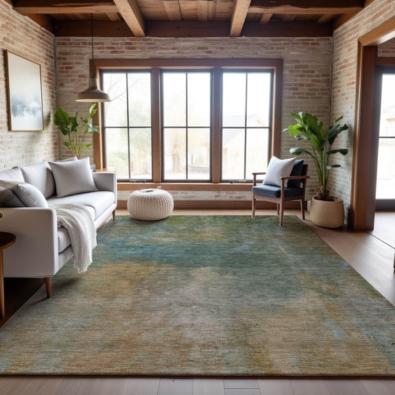 Addison Rugs Mayfield Premium Machine Washable Transitional Abstract Aloe Rectangle Rug, 10' x 14'