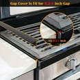 thumbnail image 4 of GoXteam Silicone Stove Gap Covers (2 Pack), Oven Gap Filler, Heat Resistant Stove Gap Filler, Seal Gap between Stovetop and Counter, Easy Clean (25inch, Black), 4 of 7