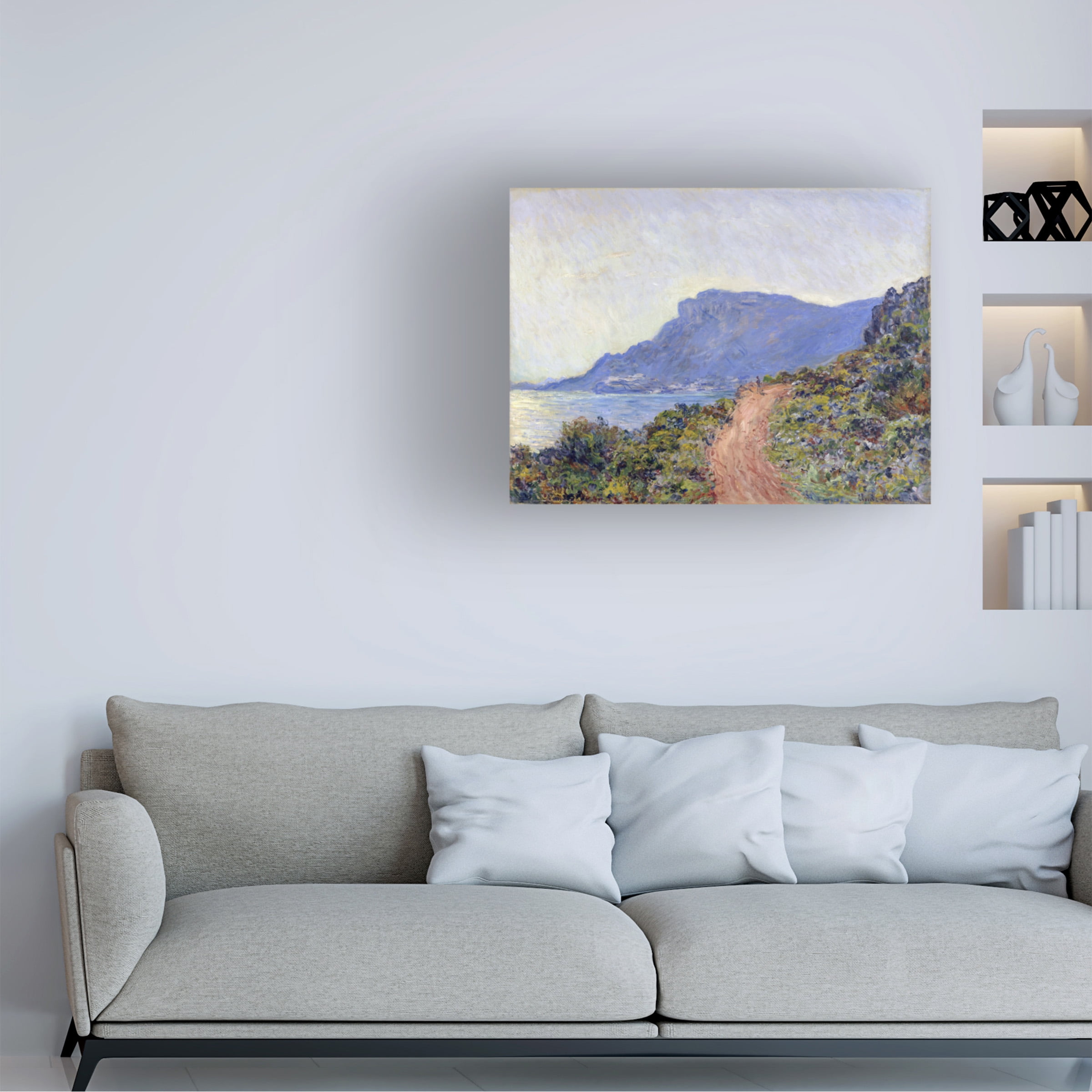 Monet 'La Corniche Near Monaco' Canvas Art