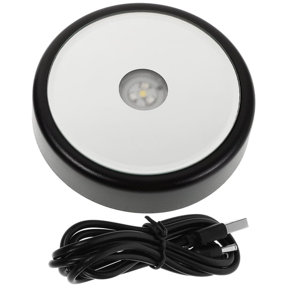 FUEENIRVA 1Pack Easel Stand With Round Base Lighting Color Changing for 3D Glass Colors Plastic Led Display