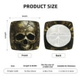 thumbnail image 5 of Honeii Vintage Gold Leaf Skull Print Square Cushion Cover with Elastic Band & Ties,Sofa Cushion Covers,Furniture Protector for Living Room,Washable Sofa Seat Slipcover-Four Pieces, 5 of 7