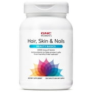 GNC Women's Hair, Skin & Nails | Daily Multivitamin Blend | Biotin (3,000 mcg), Hyaluronic Acid, Vitamins C & E  with Niacin | Added Antioxidants | Supports Womens Health and Beauty | 120 Caplets