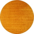 thumbnail image 1 of Ahgly Company Machine Washable Indoor Round Contemporary Dark Orange Area Rugs, 7' Round, 1 of 7