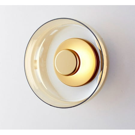 

Toyella Wall Lamp Simple Glass Creative Mushroom Brown glass White light