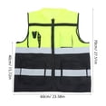 thumbnail image 2 of Chaleco reflectante de seguridad Práctico Chaleco ligero de alta visibilidad para seguridad laboral Tráfico de voluntarios de emergencia (Amarillo), 2 of 7