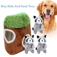 thumbnail image 2 of Interactive Dog Toys Hide And Seek Puppy Toys Colorful Squeak Stuffed Animals Plush Puzzles Tree Holes Raccoons (as shown), 2 of 7