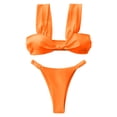 thumbnail image 4 of vigerkar Women's Swimsuits Two Piece Bikini Set Beach Vacation Outfits High Cut Bathing Suit (Orange, M), 4 of 6