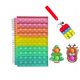 thumbnail image 1 of Push Bubble Notebook Llavero Set Silicona Descompresión Juguete Extrusión Burbuja Monedero A5 4 Piezas Methold AP006127-05, 1 of 6