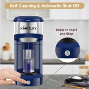 MINI Single Serve Coffee Maker,Instant Coffee Maker One Cup for K Cup & Ground Coffee,Portable Capsule Coffee Machine with 6 to 14oz Reservoir,90 Seconds Fast Brewing and One Button Operation