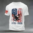 thumbnail image 6 of 250th Anniversary Gifts USA T-Shirt 250 Years 1776-2026 250th Birthday Eagle T-Shirt for Celebrate 250th Anniversary of America Patriotic Tee 250 Short-Sleeved Top for Men (White,XL), 6 of 6