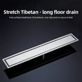 thumbnail image 3 of Drain,3in Outlet Floor Drain Stainless Steel Smell Proof Brushed Linear Drain Tile Cover Inch Hair 2 31.5 Inch Cover And Drain - 31.5 With Hair 2-in-1 Tile In 1 Outlet And 2-in-1 Hair And 2, 3 of 7