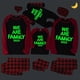 thumbnail image 4 of 2023 Pijamas familiares a juego navideños Luminosos y brillantes Conjunto de pijamas rojos We Are Family, 4 of 4
