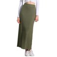 thumbnail image 1 of Falda Midi de Punto INSPIRE CHIC para Mujer, Falda Cuerpo Ajustado de Cintura Alta 2XL Verde Ejército, 1 of 6