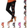 Solthread Womens Fall Leggings Pumpkin Spice Latte Maple Leaf Print ...