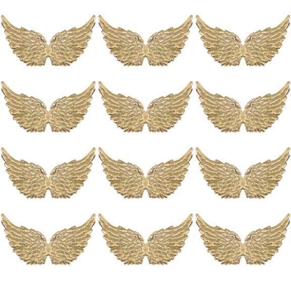 ORDDIART 12Pcs Fabric Angel Wings, Christmas Ornaments for DIY Party Favor Decor