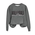 thumbnail image 4 of Gnurob Game Day Women Crewneck Sweatshirts Volleyball mom Letter Print Pullover Long Sleeves Tops Casual Dropped Shoulder Blouse Ladies Fall Fashion ClothesClearance Saving,Gray,Small, 4 of 4