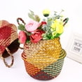 thumbnail image 3 of Woven Linen Basket Storage Container Multipurpose Flower Vase Double Thicken Handle Storage Bin, 3 of 6