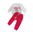 thumbnail image 1 of Ensemble de Tenues pour Bébés Filles, Chandail à Lettres Imprimées, Manches Longues, Col Rond, Hauts Amples d'Automne, Robe Chandail, Vêtements pour Filles Taille 6-9 Mois, 1 of 2