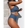 thumbnail image 2 of Maillot de Bain une Pièce pour Femme à Volants, Lacé, Tenue de Plage, Contrôle du Ventre, Costume de Bain, 2 of 4