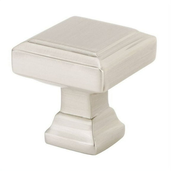 Emtek 86296 Us15 Geometric Square Cabinet Knob 1.375 in in Satin Nickel