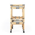 thumbnail image 5 of Beaumont Lane Black & White Rattan Bar Cart, 5 of 9