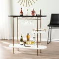 thumbnail image 3 of 40" Black and White Contemporary Bar Table with Glassware Storage, 3 of 4