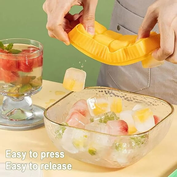 kjfeif ! Ice Cube Trays for Freezer Silicone, Mini Ice Cube Trays with Lid for Fridge Small Ice Cube Ice Trays with Covers for or Flexible & Easy to clean