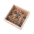 thumbnail image 3 of Novedad colección de rocas y minerales juguete educativo ornamento juguete de ciencia geológica 25 piezas transparentes., 3 of 8